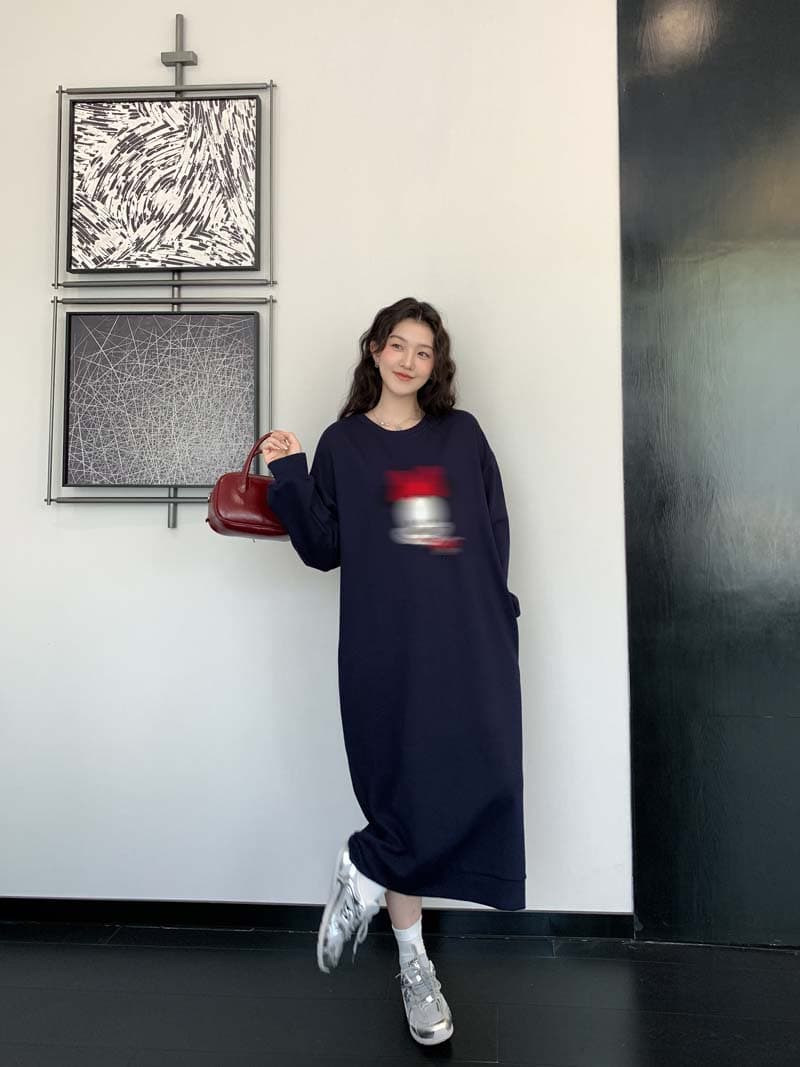 실사 새로운 2026 출산 착용 고급 센스 후드티 드레스 가을 의상 임신 기간 착용 가져 가라. 드레스 상세 이미지 17