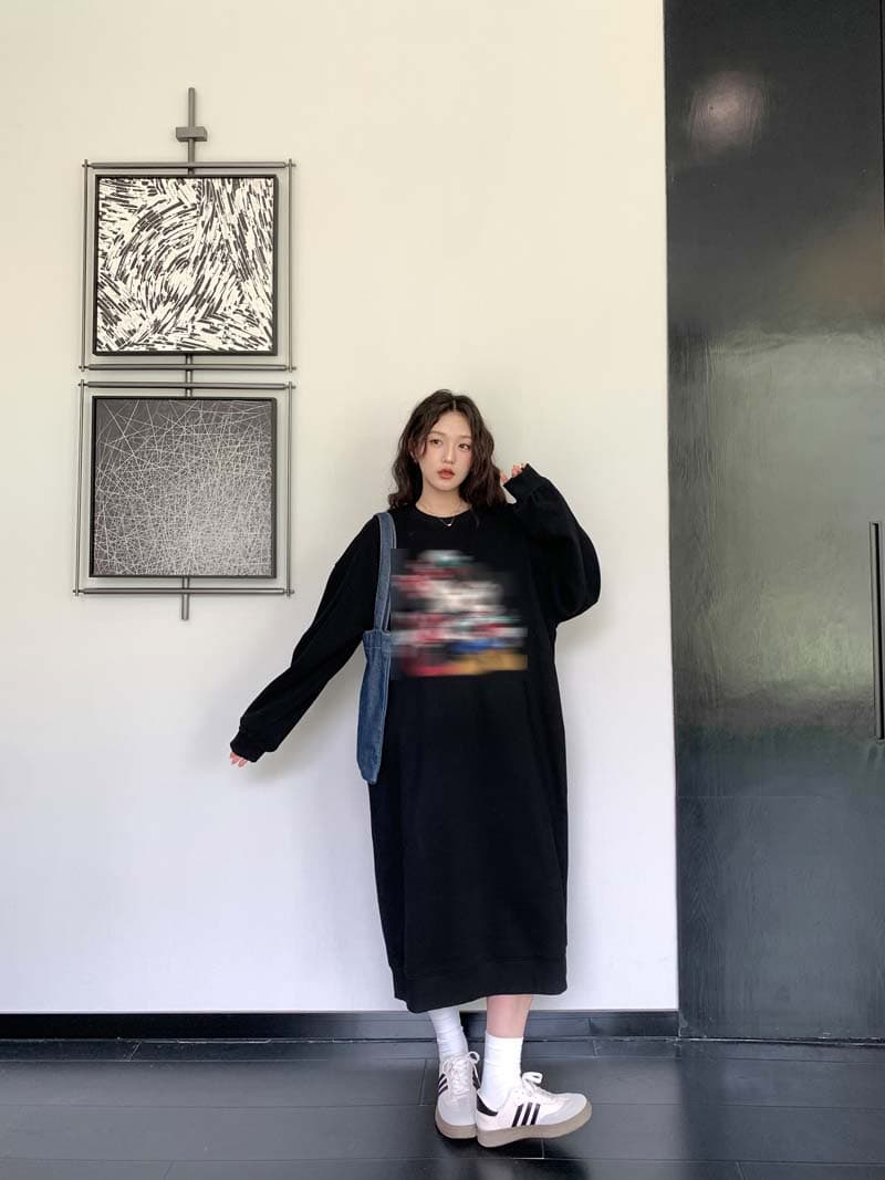 실사 새로운 2026 롱 코트 후드티 드레스 가을 겨울 털이 있는 빅 사이즈 지방 mm 슬림해 보이는 후드티 드레스 상세 이미지 7