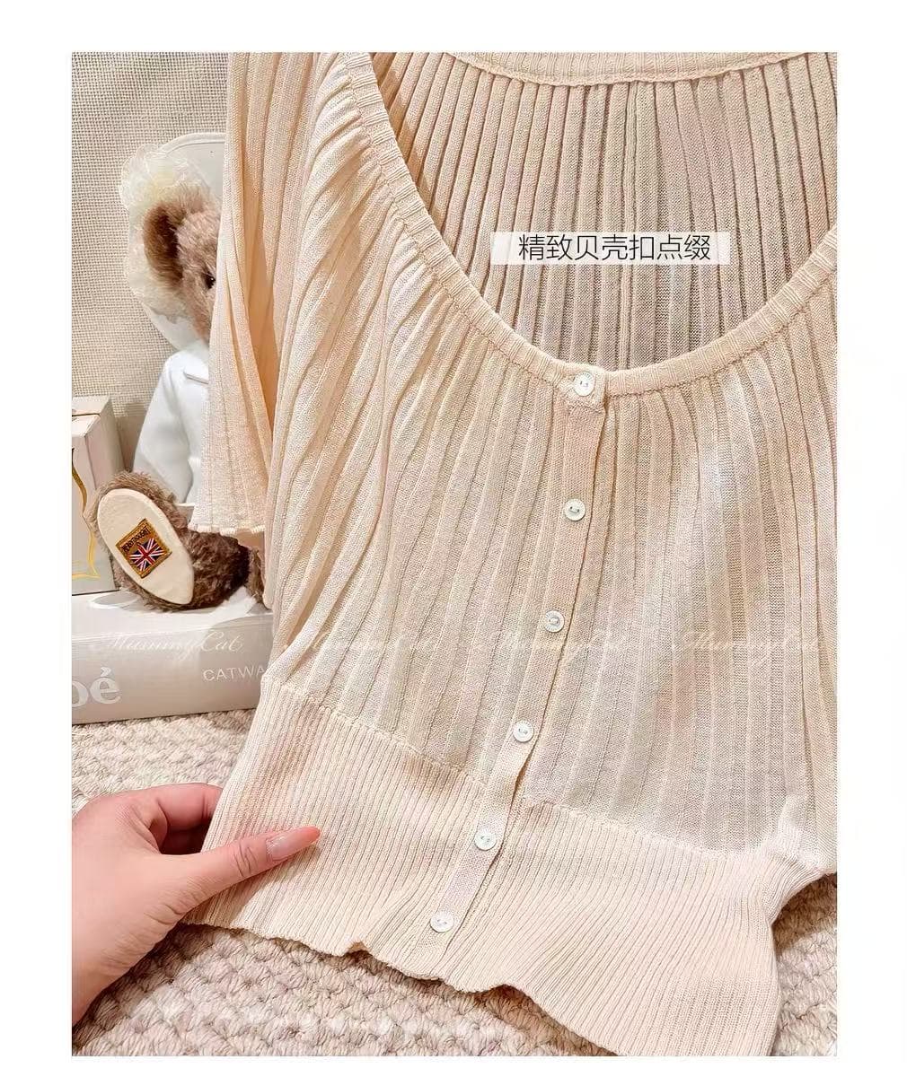 mummycat 계란 놓기 야옹 장기 화이트 코우 26 신제품 30 양모 장기 Pleat 대 라운드 넥 니트 맨위 상세 이미지 3