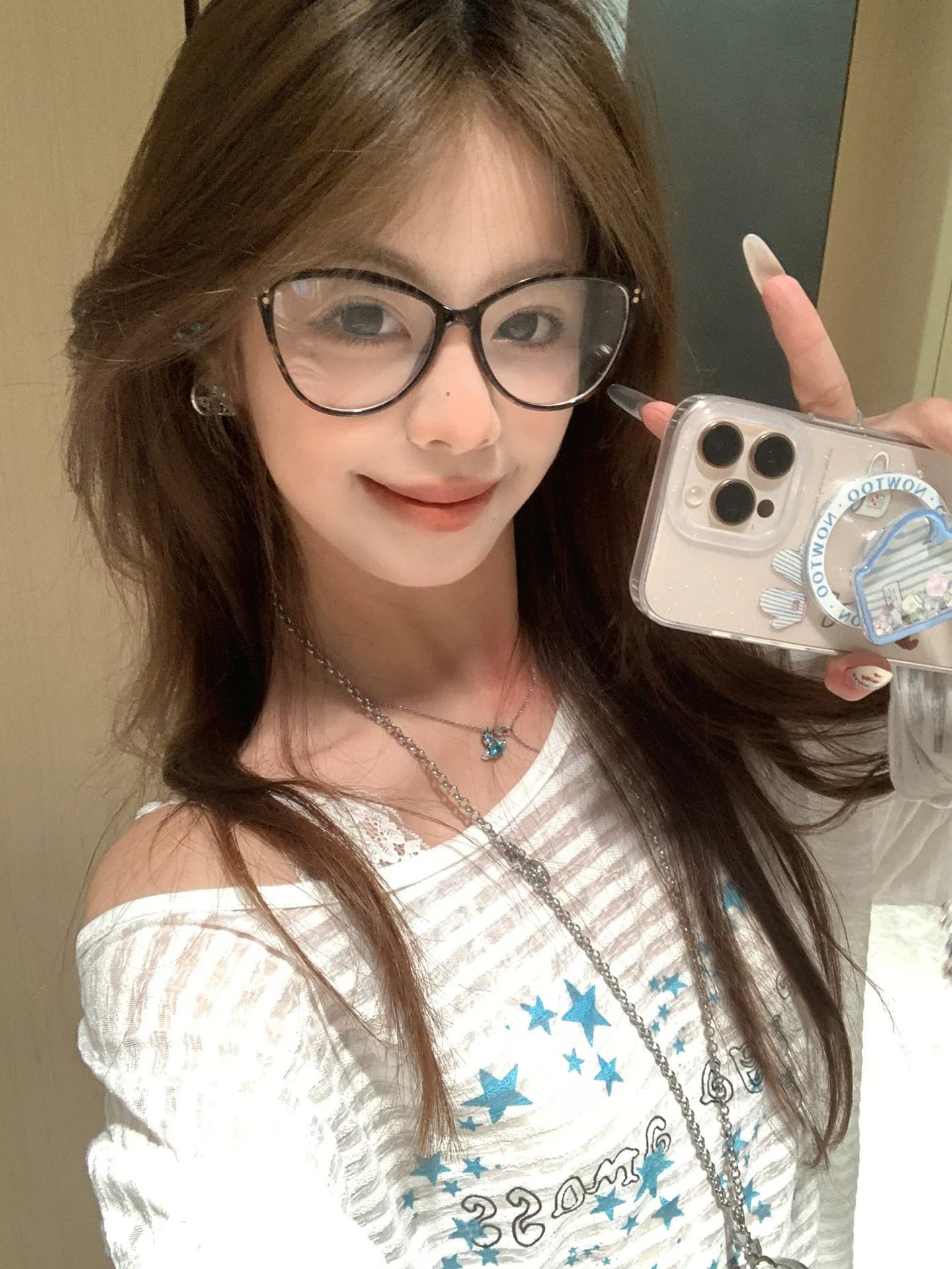 정가 경관 그림 원본 품질 아메리칸 핫걸 오프숄더 비스듬한 어깨 긴팔 자외선 차단 블라우스 티셔츠 상세 이미지 8