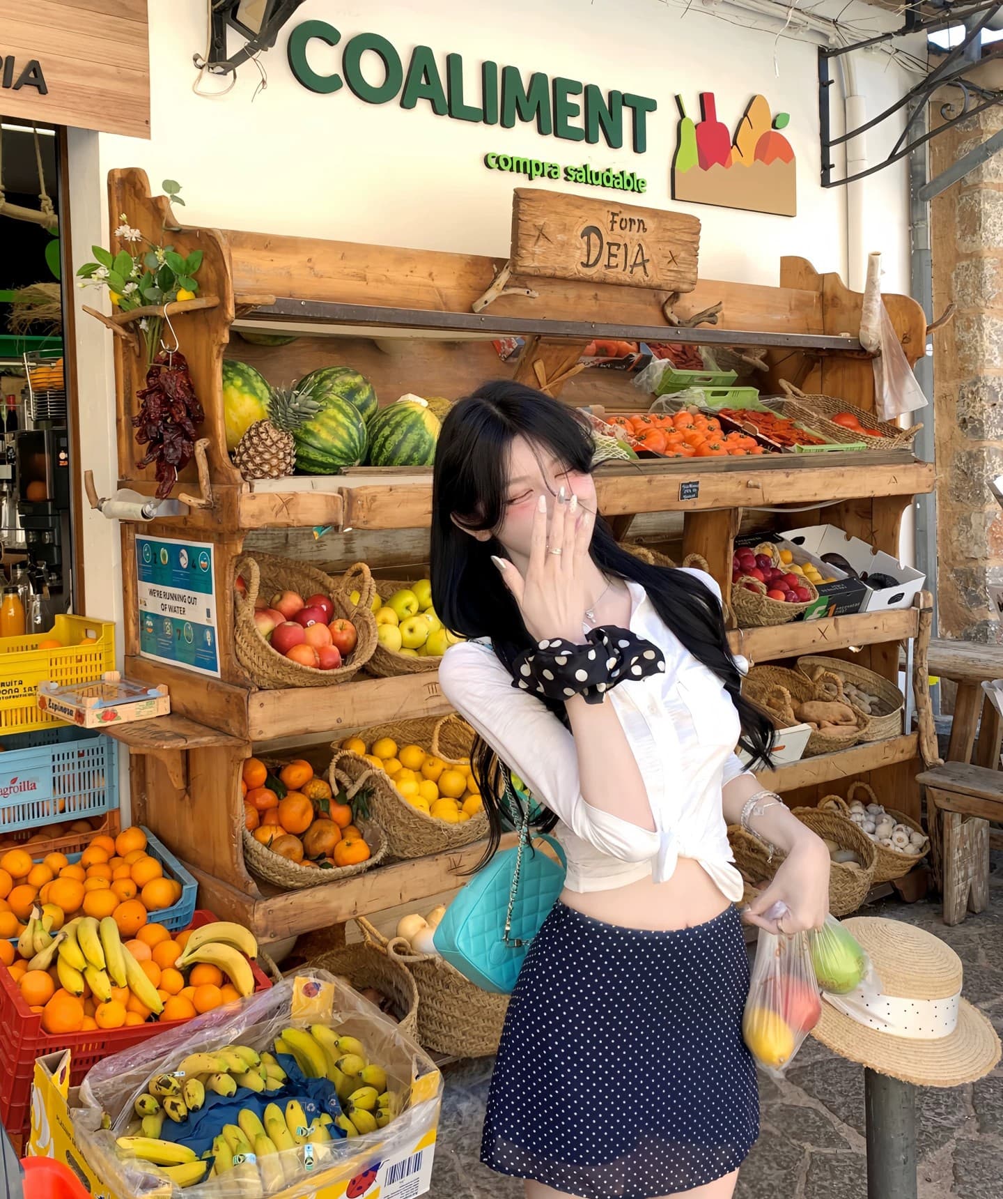 원본 품질 작은 폴로 칼라 여성 셔츠 여름 대나무 마디 질감 센스 맨위 상세 이미지 13