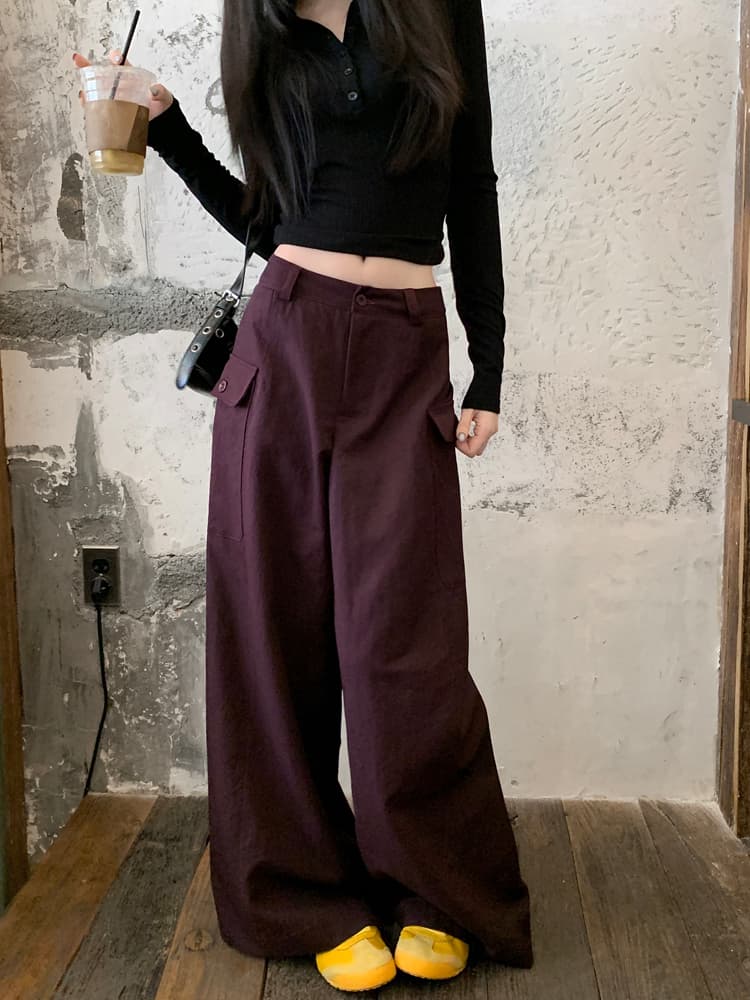 실사 아메리칸 레트로 워크웨어 팬츠 캐주얼 바지 여성 여름 슬림해 보이는 다용도 루즈핏 와이드 레그 팬츠 스트레이트 팬츠 롱 바지 상세 이미지 9
