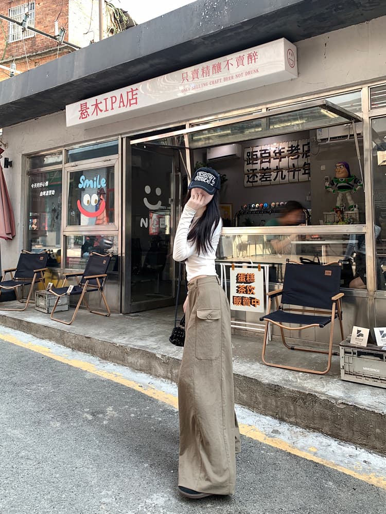실사 아메리칸 레트로 워크웨어 팬츠 캐주얼 바지 여성 여름 슬림해 보이는 다용도 루즈핏 와이드 레그 팬츠 스트레이트 팬츠 롱 바지 상세 이미지 19