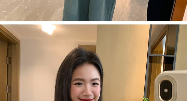 신제품 질량 지금 2026 임산부 가을 새로운 한국 스타일 캐주얼 데님 멜빵 바지 도트 무늬 맨위 세트 상세 이미지 22