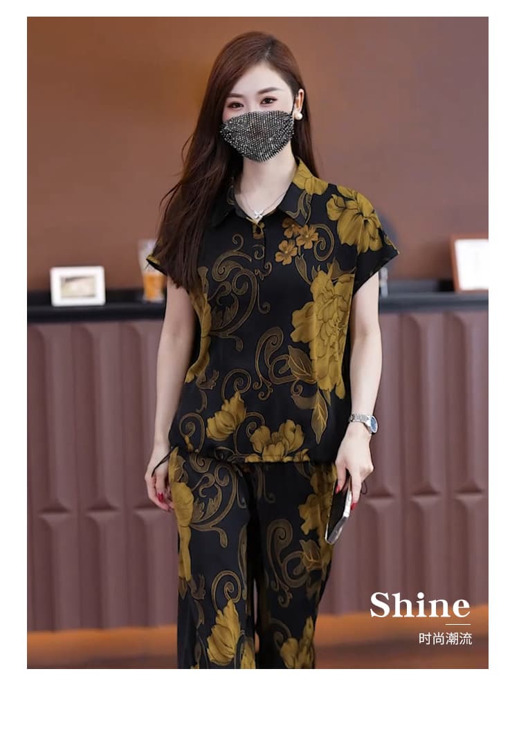 실사 2026 여름 드레스 새로운 패션 품격 빅 사이즈 루즈핏 슬림해 보이는 표지 고기 통통한 여동생 외국 가스 다용도 투피스 세트 상세 이미지 3