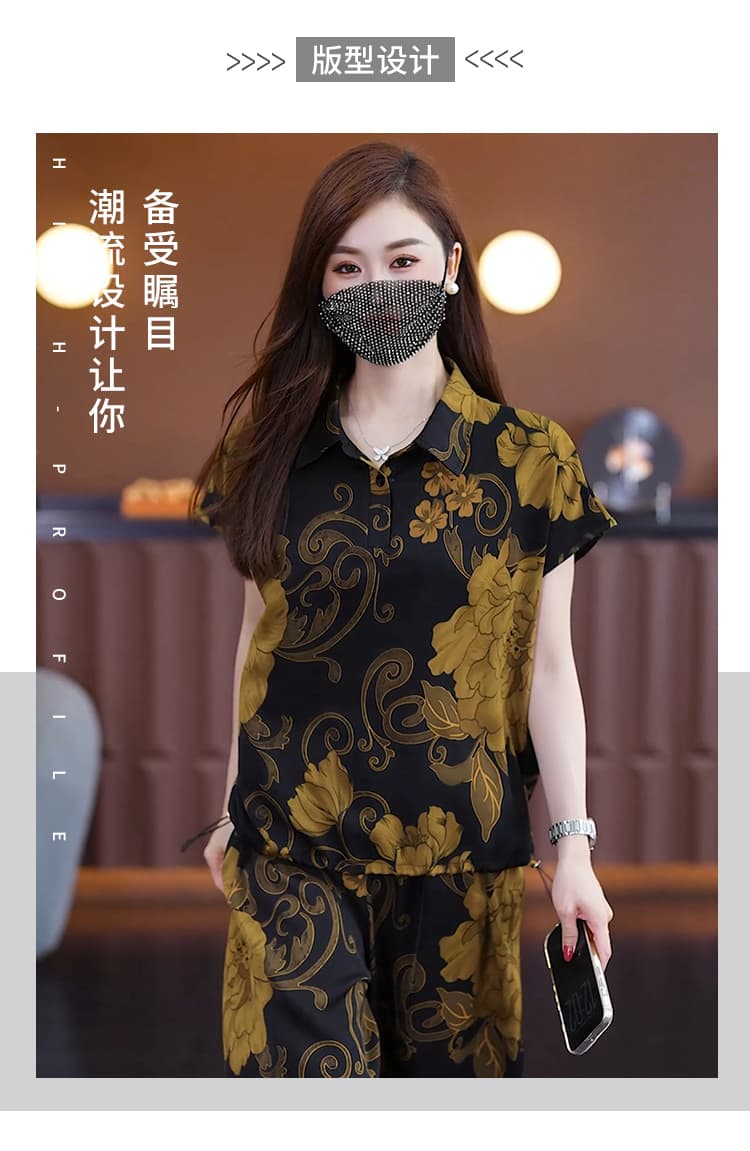 실사 2026 여름 드레스 새로운 패션 품격 빅 사이즈 루즈핏 슬림해 보이는 표지 고기 통통한 여동생 외국 가스 다용도 투피스 세트 상세 이미지 5