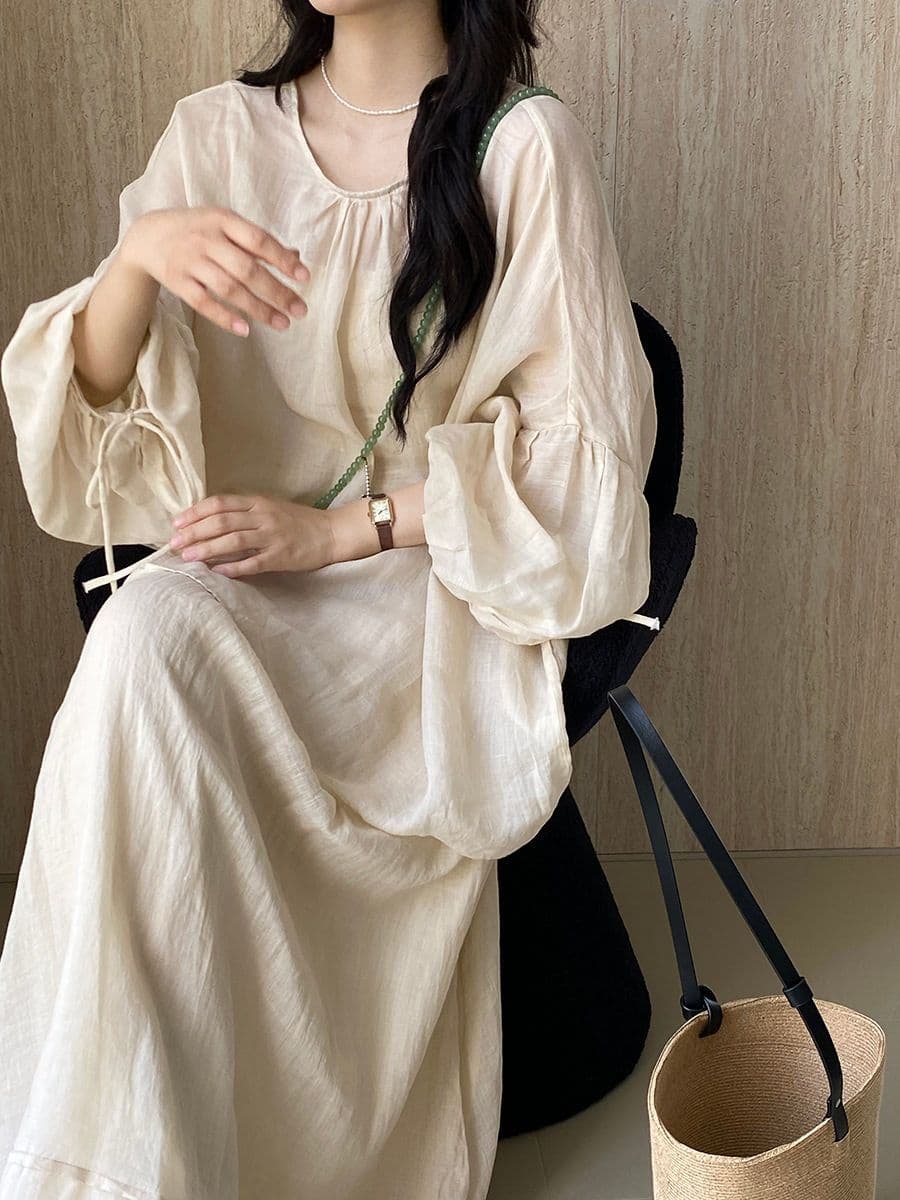 2026 빅 사이즈 여성 의류 프랑스식 패션 바람 라미 벌룬 소매 셔츠 느긋한 맨위 태양 보호 셔츠 상세 이미지 4