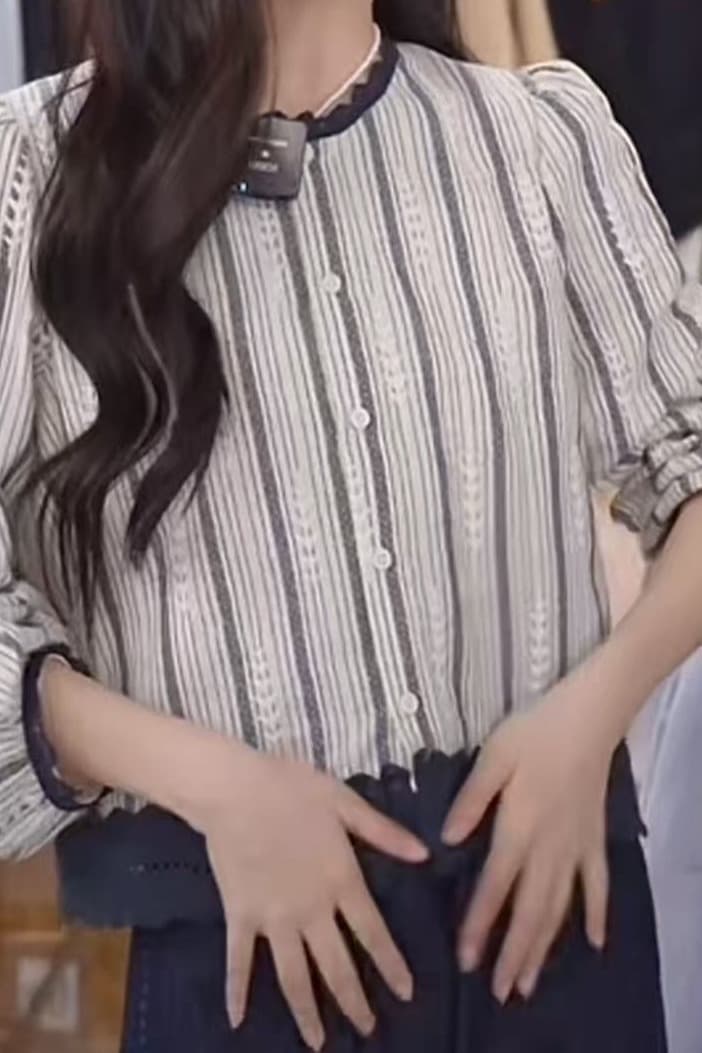 여름 드레스 새로운 일본과 한국 여성 의류 자이언트 잘 생긴 쇼트 스타일 작은 셔츠 레이스 레이스 긴팔 셔츠 프랑스식 사소한 작은 맨위 이미지 6