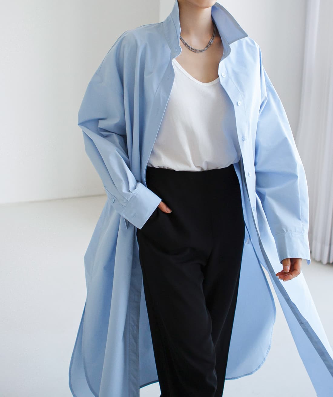 가을 의상 새로운 한국 chic 느긋한 바람 스탠드 칼라 싱글 줄 버튼 면 린넨 캐주얼 중간 길이 재킷 상세 이미지 38