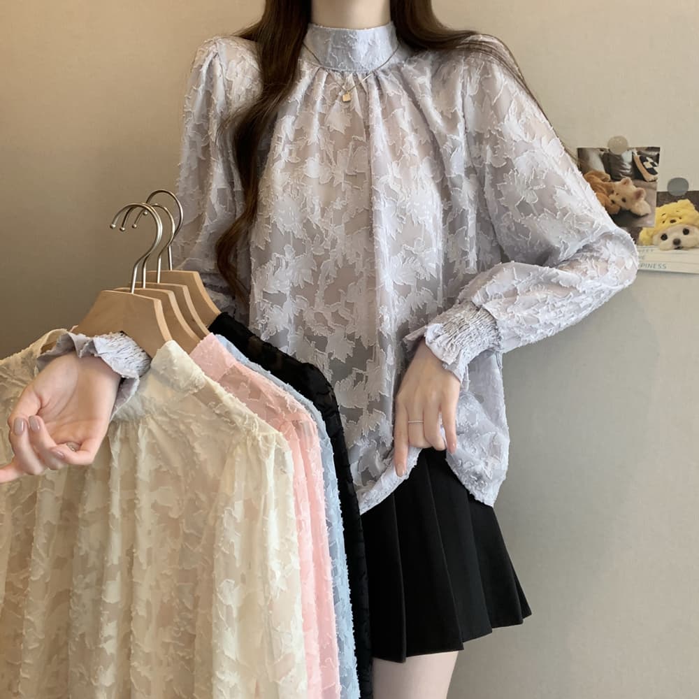 실사 여름 드레스 새로운 빅 사이즈 여성 의류 고급 센스 패션 다용도 품격 셔츠 긴팔 레이스 셔츠 맨위 상세 이미지 40
