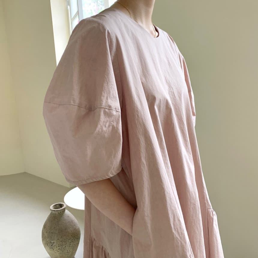 여름 드레스 새로운 디자인 센스 작은 대중 캐주얼 라운드 넥 펌프 로프 수 있습니다. 수리 허리 불규칙 치마 드레스 롱 스커트 상세 이미지 13