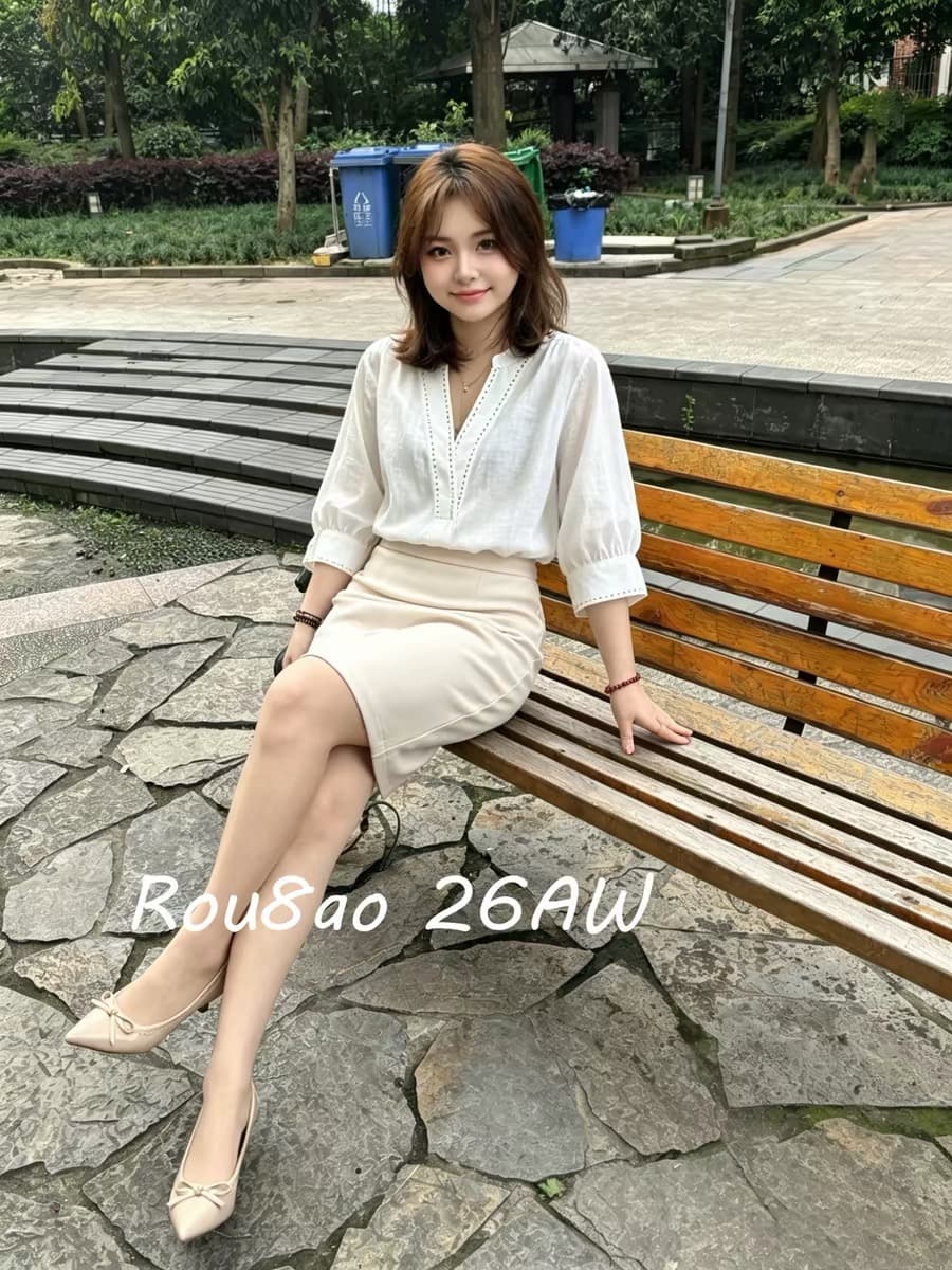 여름 드레스 새로운 bolatu 플라톤 품격 베이비 칼라 달콤함 디자인 작은 대중 화이트 면 린넨 재료 편안함 셔츠 상세 이미지 6