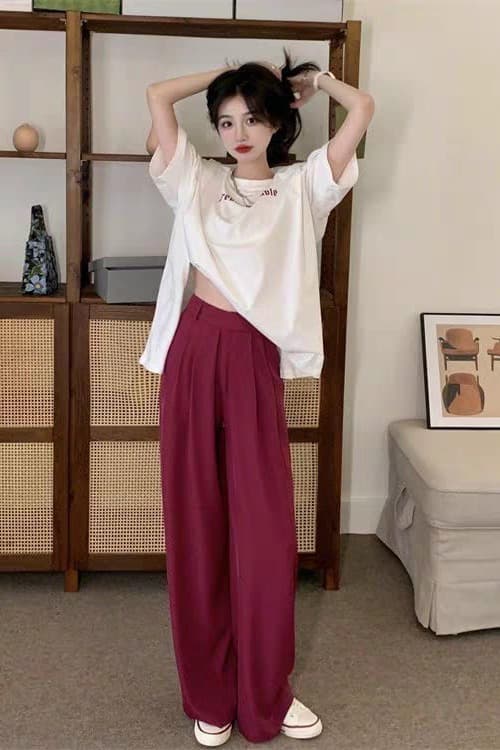 여름 드레스 빅 사이즈 지방 mm 홍콩 느낌 트임 장난기 넘치는 활기찬 알파벳 루즈핏 반팔 티셔츠 이미지 6
