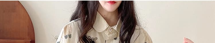 여름 드레스 새로운 베이비 칼라 셔츠 맨위 얇은 스타일 한국 스타일 하라주쿠 스타일 루즈핏 캐주얼 낙서 반팔 셔츠 상세 이미지 22