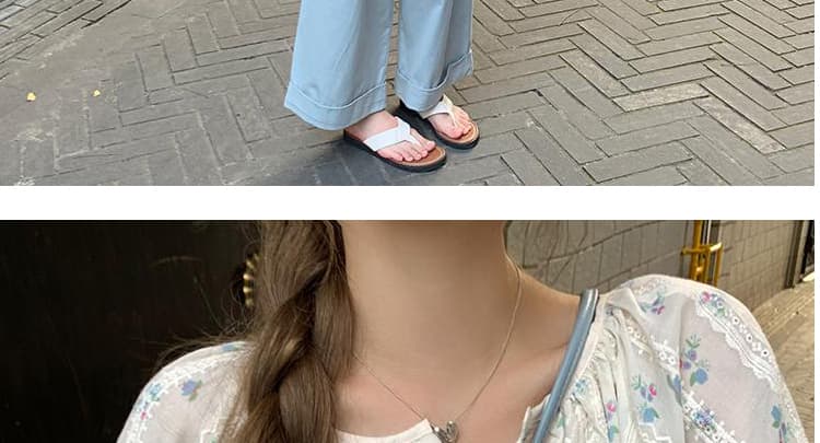 가을 의상 새로운 프랑스식 달콤함 거품 소매 꽃무늬 쉬폰 셔츠 부드러운 바람 레이스 자수 태양 보호 셔츠 상세 이미지 9