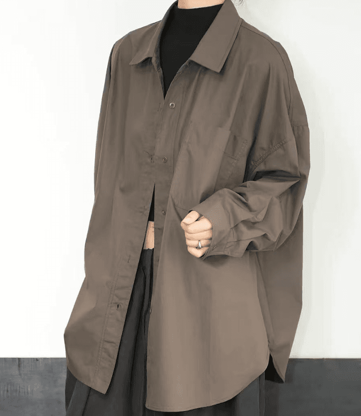 가을 의상 새로운 대 에디션 슈퍼 잘 생긴 질감 프로필 부서 중성 다용도 레트로 캐주얼 셔츠 재킷