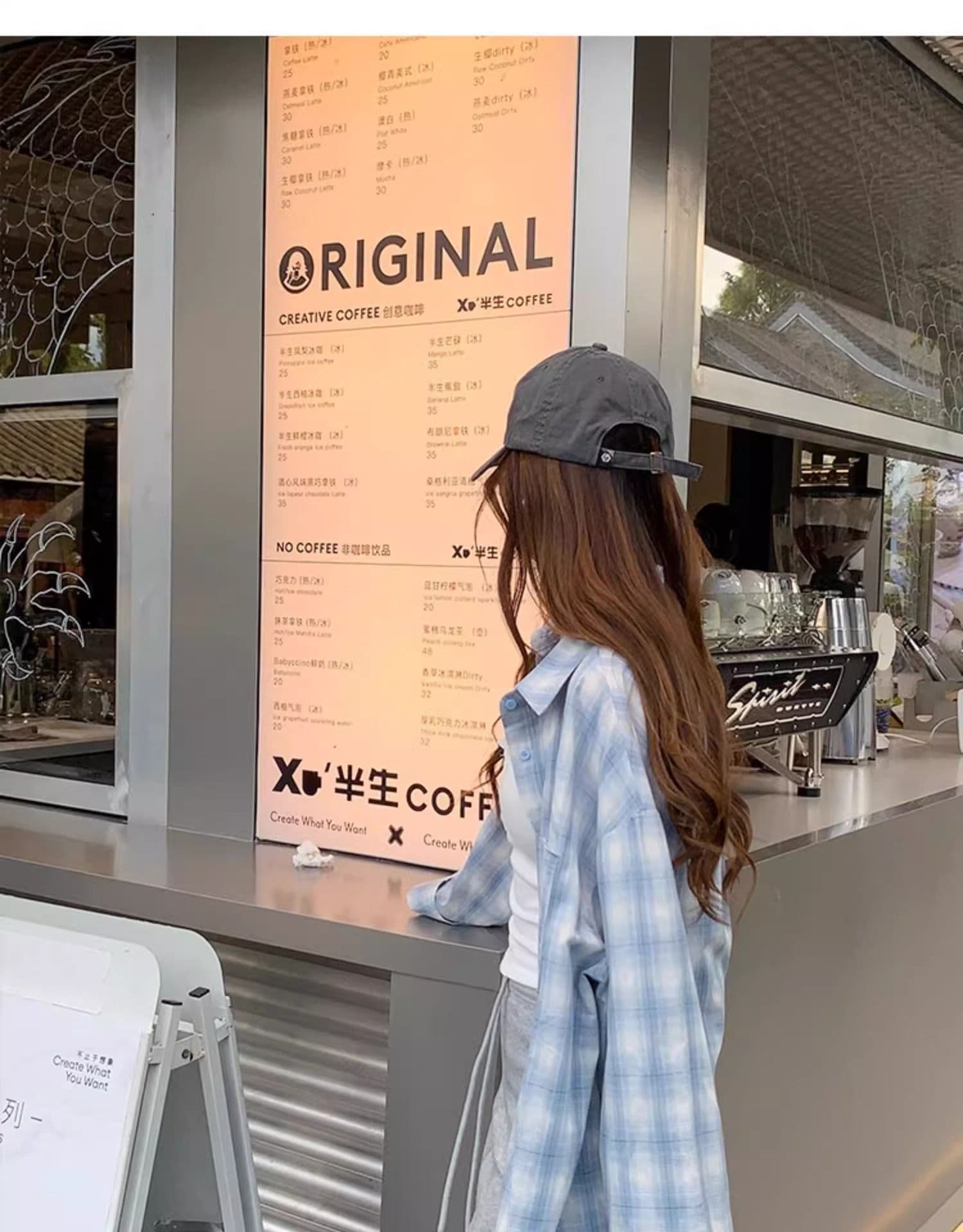 가을 의상 새로운 파란색 체크무늬 자외선 차단 셔츠 느긋한 캐주얼 루즈핏 긴팔 다용도 셔츠 디자인 맨위 재킷 상세 이미지 15
