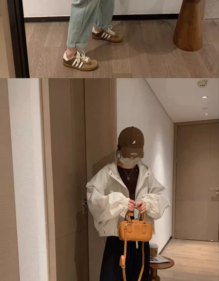 가을 겨울 의류 새로운 패션 워크웨어 자켓 루즈핏 쇼트 스타일 재킷 맨위 작은 키 후드 여성 코트 상세 이미지 15