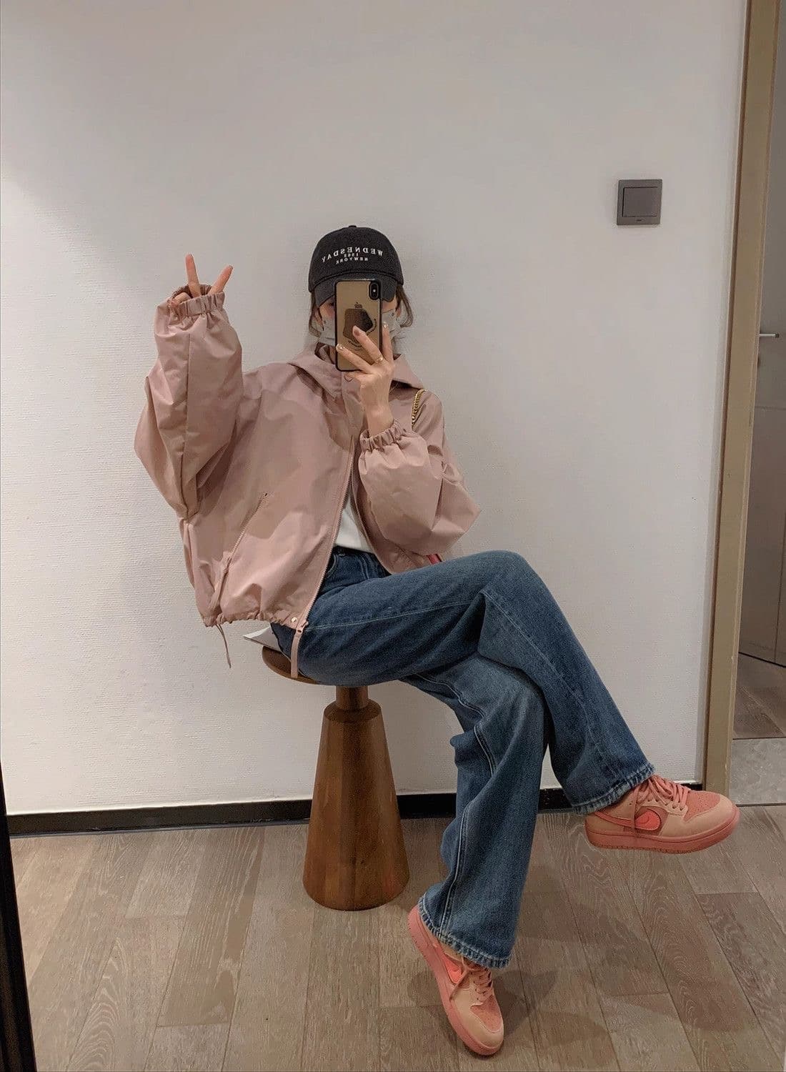 가을 겨울 의류 새로운 패션 워크웨어 자켓 루즈핏 쇼트 스타일 재킷 맨위 작은 키 후드 여성 코트 상세 이미지 38