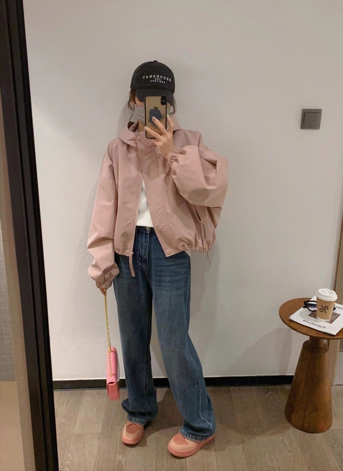 가을 겨울 의류 새로운 패션 워크웨어 자켓 루즈핏 쇼트 스타일 재킷 맨위 작은 키 후드 여성 코트 상세 이미지 41
