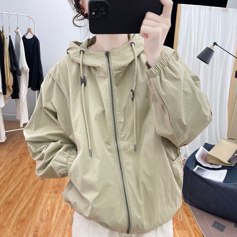 가을 겨울 의류 새로운 단색 높은 품질 후드 요금 외투 패션 루즈핏 캐주얼 재킷 켜기 벨트 안감 상세 이미지 2