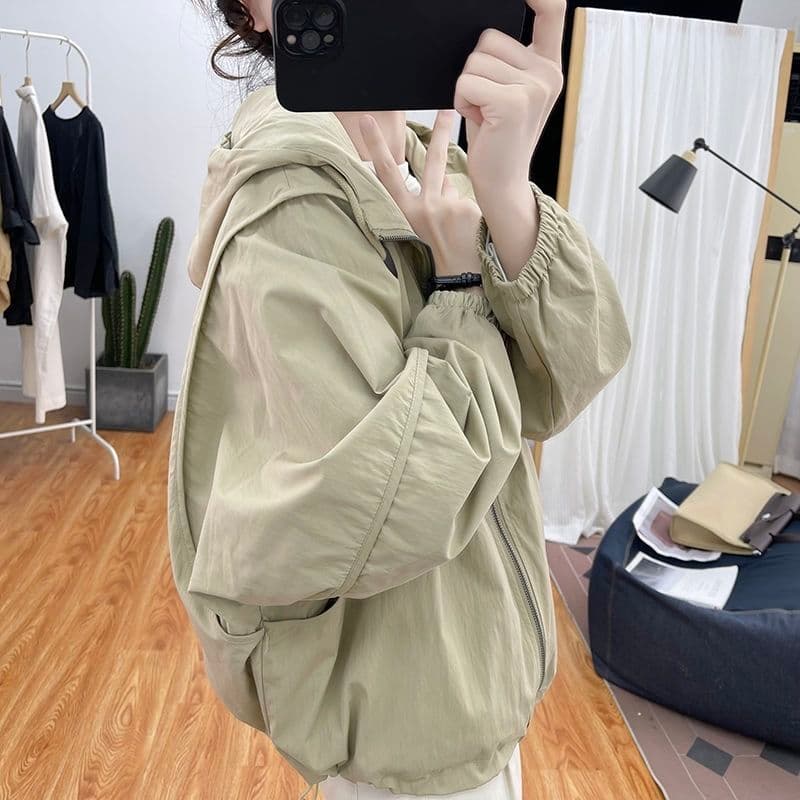 가을 겨울 의류 새로운 단색 높은 품질 후드 요금 외투 패션 루즈핏 캐주얼 재킷 켜기 벨트 안감 상세 이미지 7