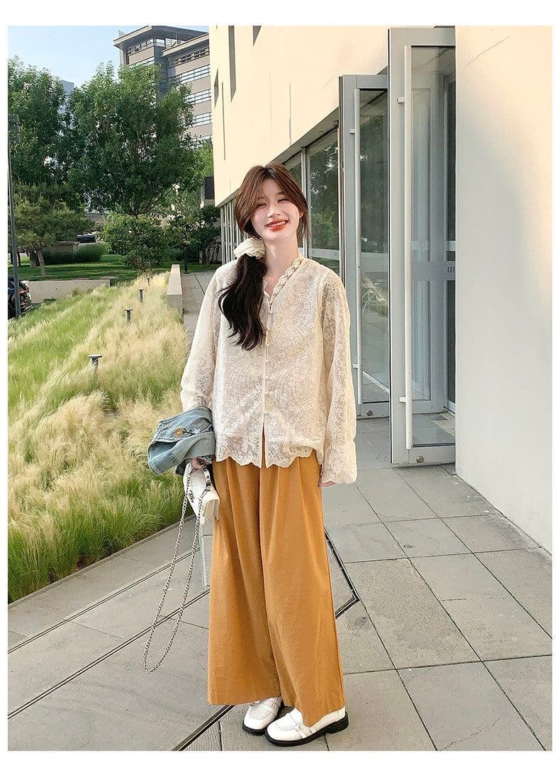 가을 의상 새로운 한국 스타일 루즈핏 슬림해 보이는 데님 조끼 여자 고급 센스 Chic 고유 한 루즈핏 스택 착용 조끼 세트 상세 이미지 7