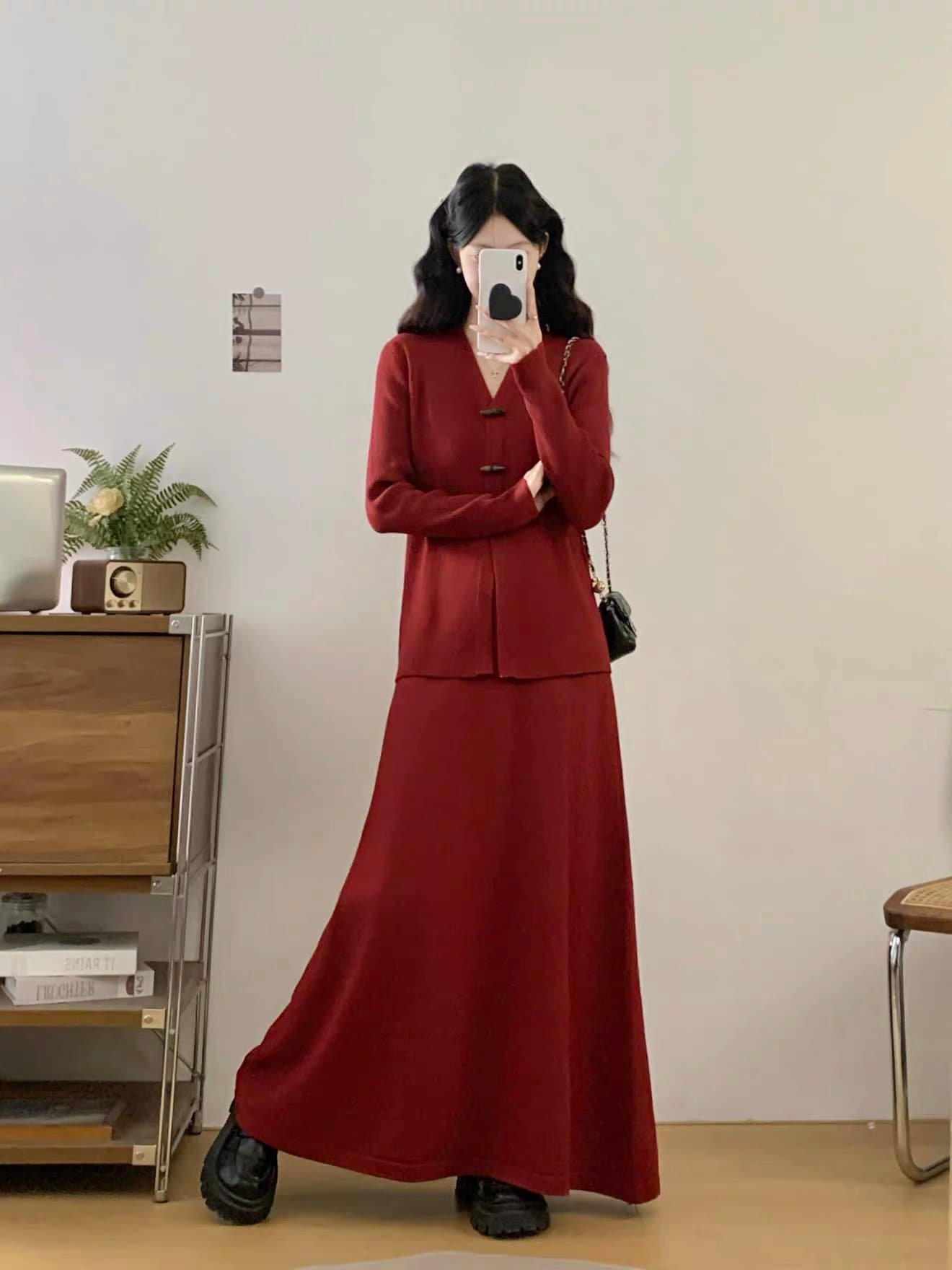 실사 2026 새로운 니트 드레스 봄 부유 한 가족 천 골드 센스 신년 착용 가져 가라. 에이즈 환자 세트 드레스 아이들 상세 이미지 13