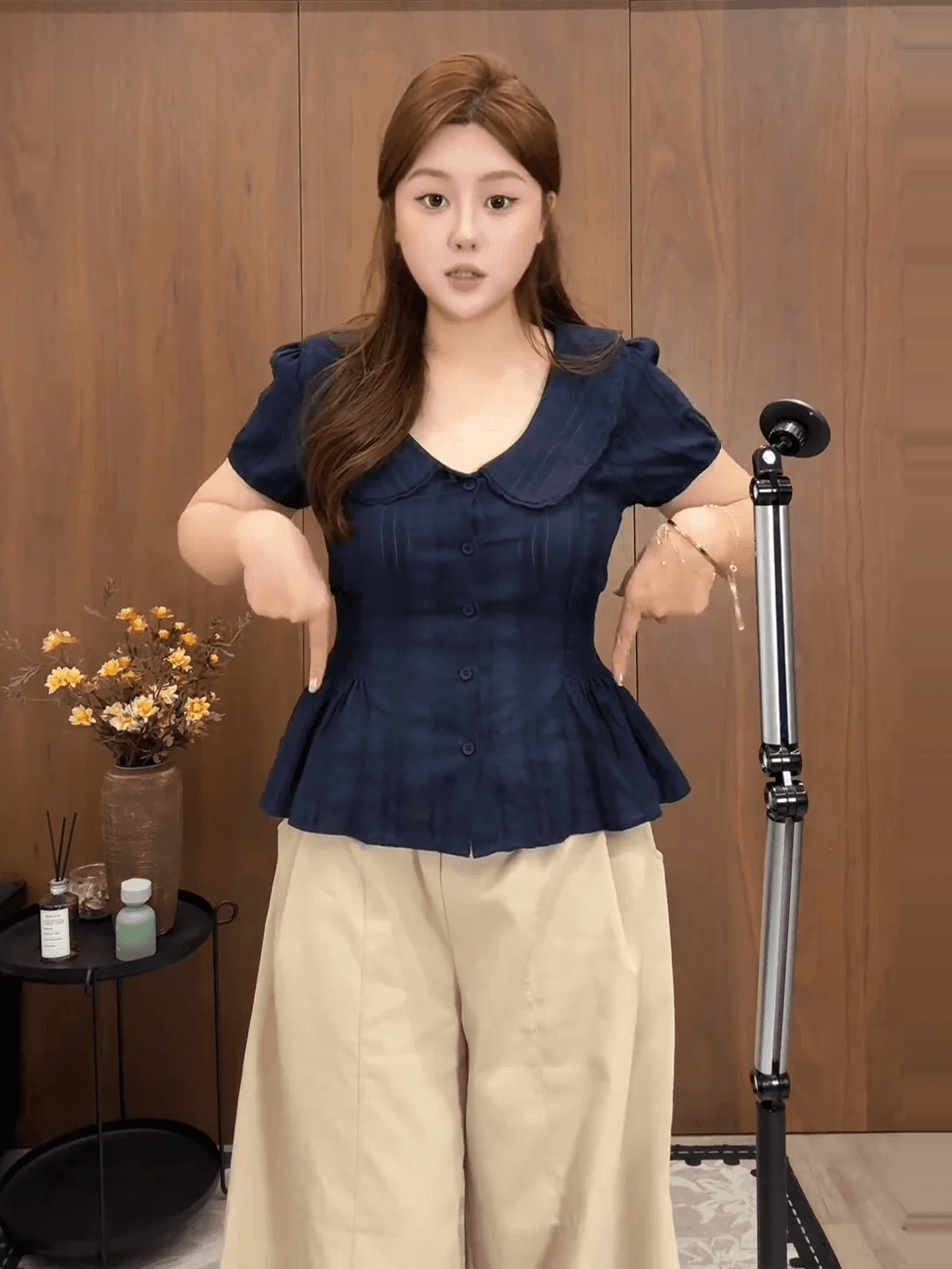 빅 사이즈 프랑스식 베이비 칼라 거품 소매 여성 셔츠 여름 지방 mm 디자인 센스 작은 대중 허리 수축 슬림해 보이는 품격 맨위