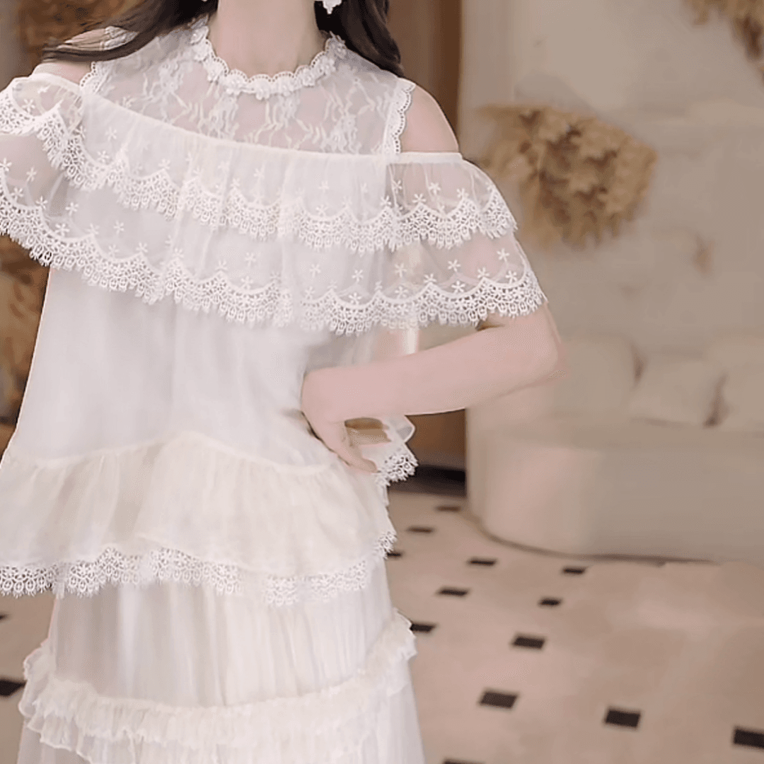 하얀 달빛 첫사랑 센스 파란색 여성 드레스 여름 2026 새로운 고유 한 아름다운 아름다운 자이언트 잘 생긴 ~ 중 롱 스커트 상세 이미지 3