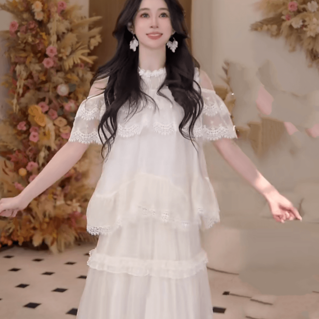 하얀 달빛 첫사랑 센스 파란색 여성 드레스 여름 2026 새로운 고유 한 아름다운 아름다운 자이언트 잘 생긴 ~ 중 롱 스커트 상세 이미지 6