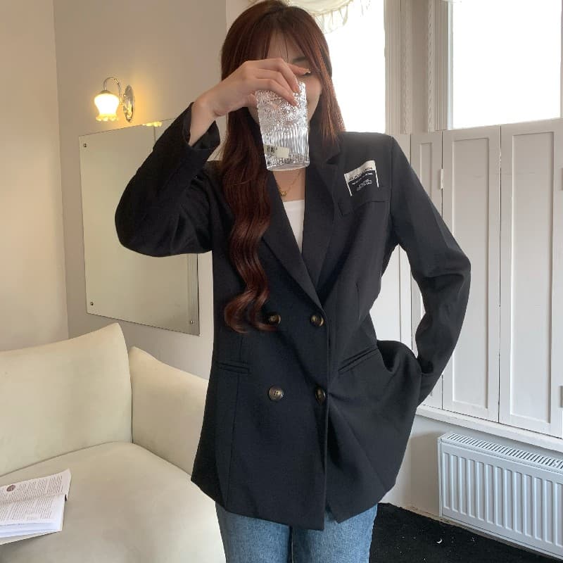 고급 디자인 센스 작은 대중 chic 작은 양복 여성 코트 2026 봄과 가을 옷 와이드 루즈핏 패션 정장 상세 이미지 10