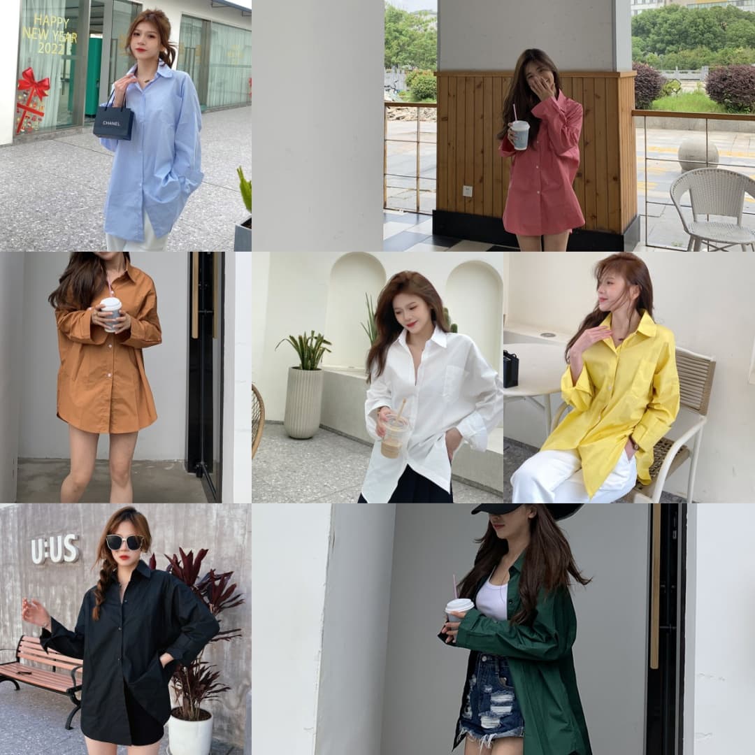 루즈핏 느긋한 남자 친구 바람 oversize 중간 길이 캐주얼 여성 셔츠 이른 가을 새로운 한국 스타일 긴팔 셔츠 상세 이미지 9
