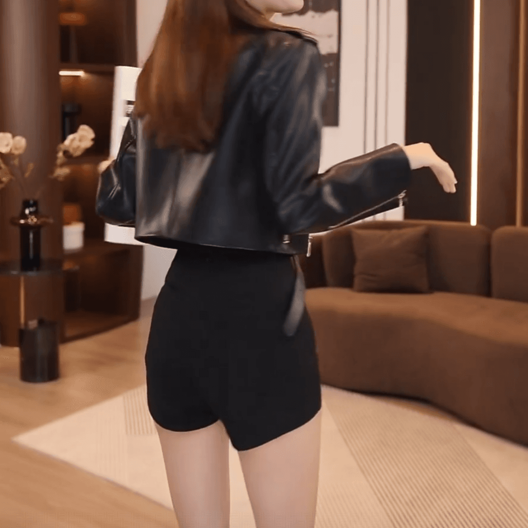 빛 럭셔리 미니멀리즘 세련된 짧은 여성 코트 2026 가을 새로운 폴로 칼라 트렌드 다용도 재킷 맨위 트렌디 상세 이미지 5