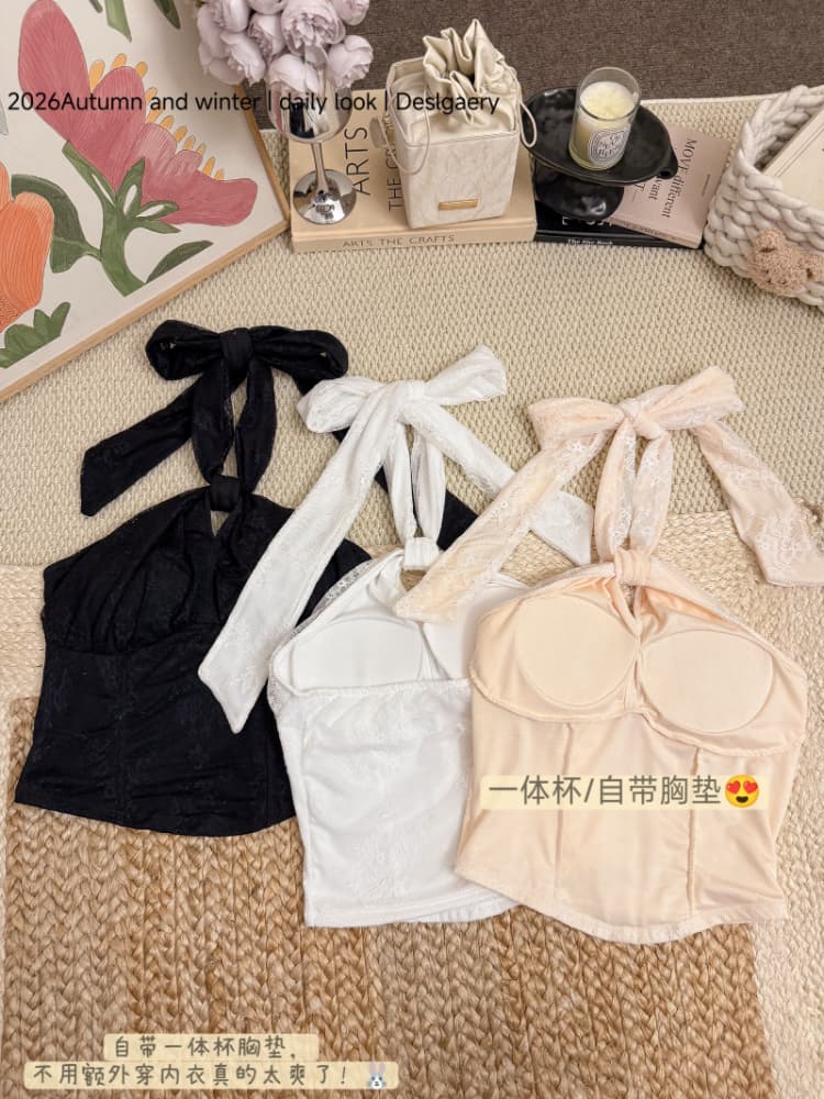 실사 감소되지 않음 핫걸 행침 목 조끼 여성 여름 화이트 레이스 외출용 슬립 허리 수축 만나는 맨위 상세 이미지 6