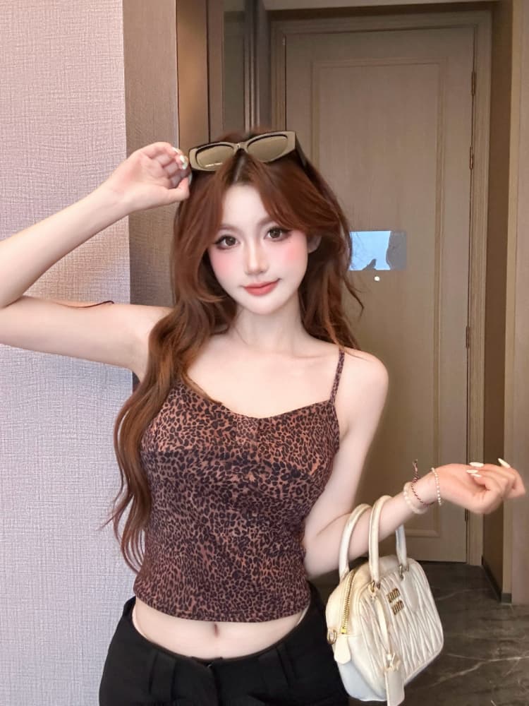 실사 감소되지 않음 달콤한 핫걸 망사 캐미솔 여름 몸매 가꾸기 외출용 벨트 바스트 민소매 맨위 상세 이미지 8