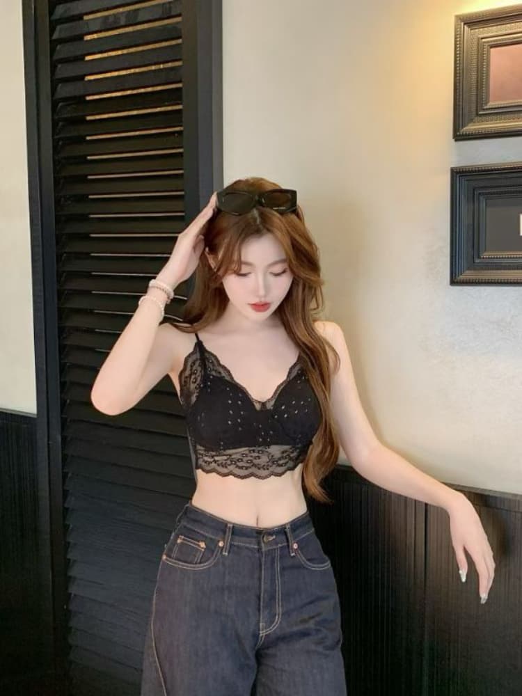 실사 감소되지 않음 레이스 아름다움 뒤로 캐미솔 여름 몸매 가꾸기 쇼트 스타일 인사이드 가져 가라. 언더 코트 상세 이미지 10