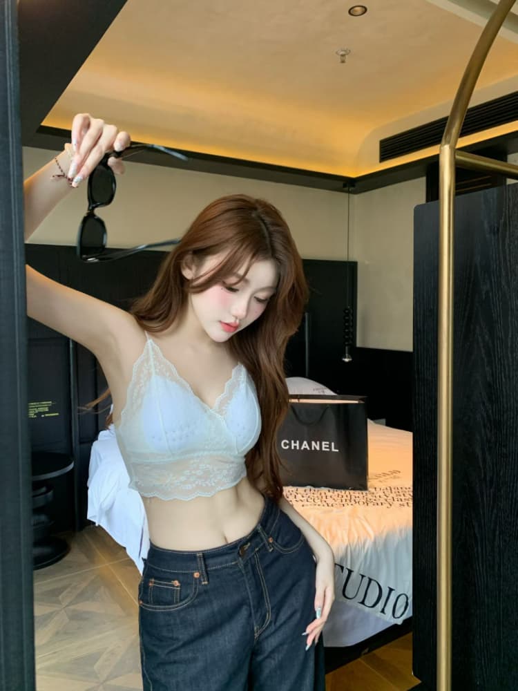 실사 감소되지 않음 레이스 아름다움 뒤로 캐미솔 여름 몸매 가꾸기 쇼트 스타일 인사이드 가져 가라. 언더 코트 상세 이미지 22