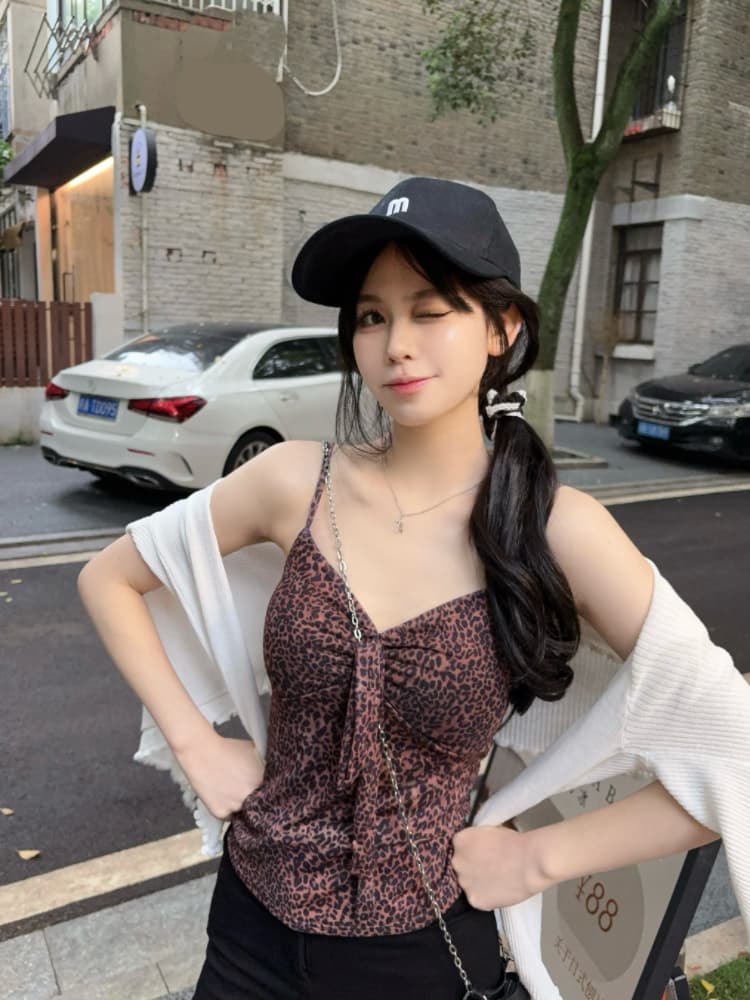 실사 감소되지 않음 달콤함 휴가 바람 꽃무늬 캐미솔 여름 몸매 가꾸기 외출용 민소매 맨위 상세 이미지 37