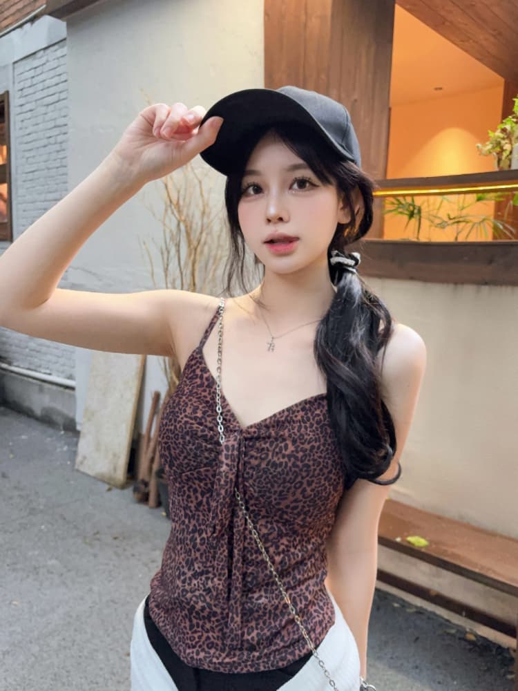 실사 감소되지 않음 달콤함 휴가 바람 꽃무늬 캐미솔 여름 몸매 가꾸기 외출용 민소매 맨위 상세 이미지 39
