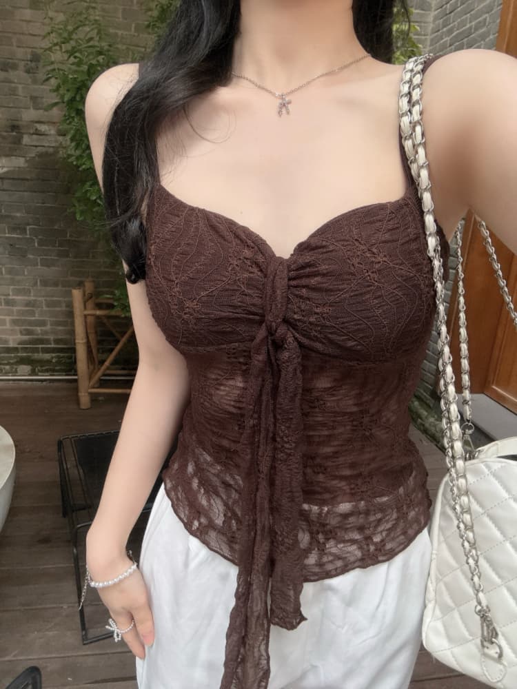 실사 감소되지 않음 달콤함 레이스 아름다움 뒤로 캐미솔 여름 몸매 가꾸기 다용도 언더 코트 상세 이미지 12