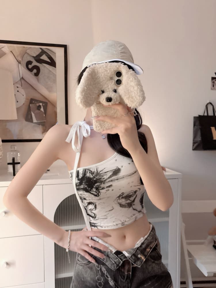 실사 감소되지 않음 순수한 욕망 행침 목 디자인 센스 캐미솔 스트랩 디자인 센스 하나 컵 맨위 상세 이미지 9