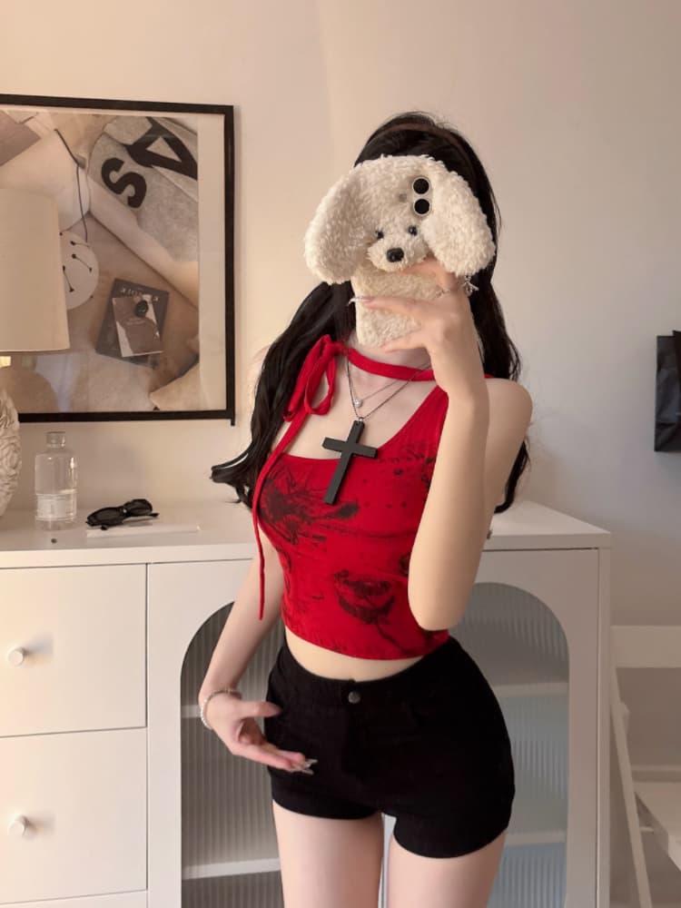 실사 감소되지 않음 순수한 욕망 행침 목 디자인 센스 캐미솔 스트랩 디자인 센스 하나 컵 맨위 상세 이미지 24
