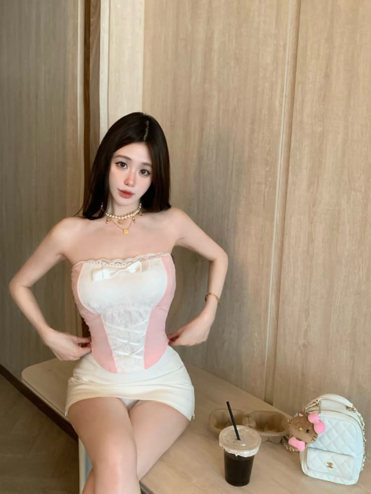 실사 감소되지 않음 순수한 욕망 핫걸 레이스 조각 튜브탑 작은 조끼 여성 여름 몸매 가꾸기 다용도 언더 코트 상세 이미지 23