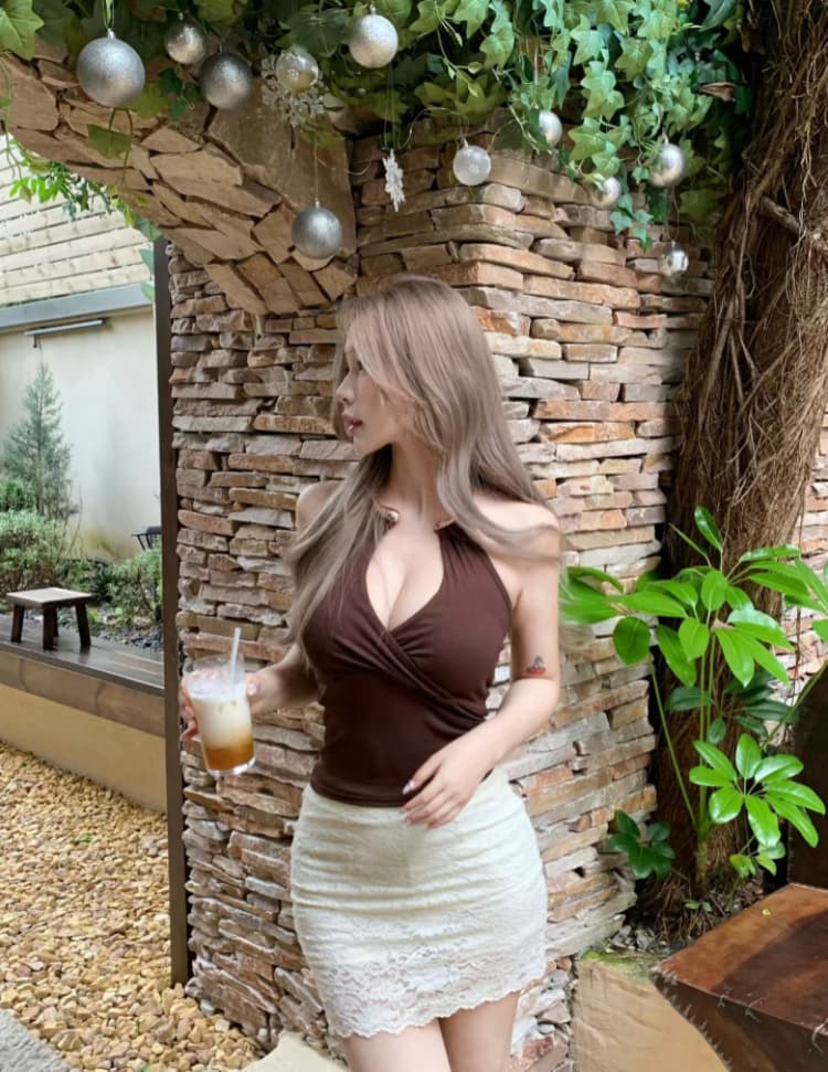 실사 감소되지 않음 핫걸 깊은 V 넥 패치워크 골드 칼라 행침 목 조끼 여성 몸매 가꾸기 다용도 맨위 상세 이미지 26