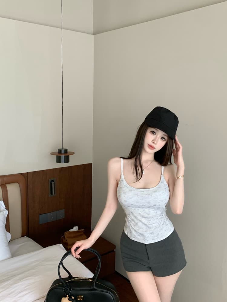 실사 감소되지 않음 핫걸 나비 매듭 캐미솔 여름 몸매 가꾸기 다용도 벨트 가슴 패드 만나는 맨위 상세 이미지 19