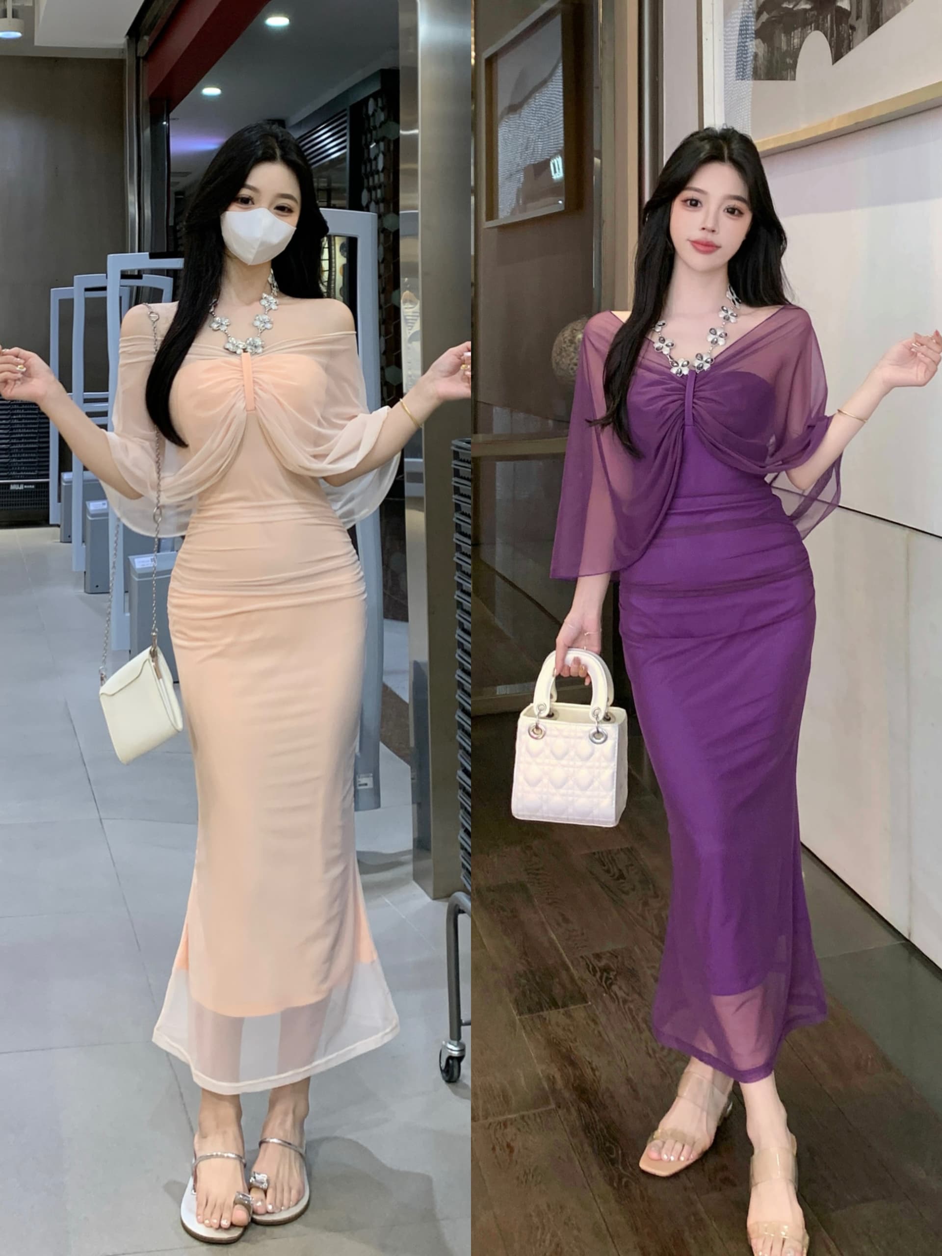 2026 여름 안개 실 꿈 비싼 가스 다이아몬드 단색 부적 하이웨이스트 타이트 스커트 드레스 순수한 욕망 인어 꼬리 슬림해 보이는 치마 여성