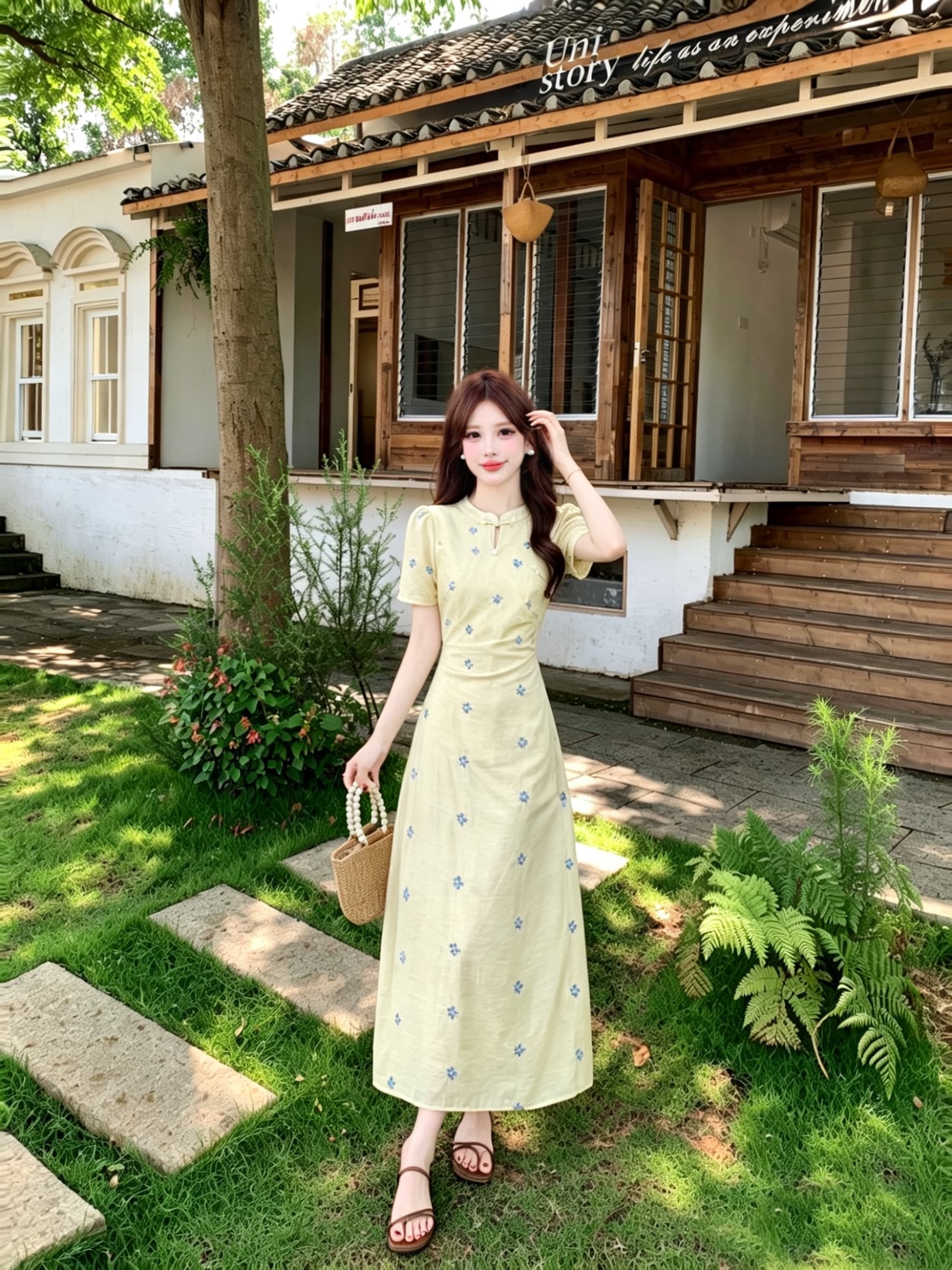 마이크로 지방 mm 빅 사이즈 2026 새로운 중식 국풍 대나무 객실 청잉 치파오 드레스 당나라 여름 새로운 치파오 여성 상세 이미지 8