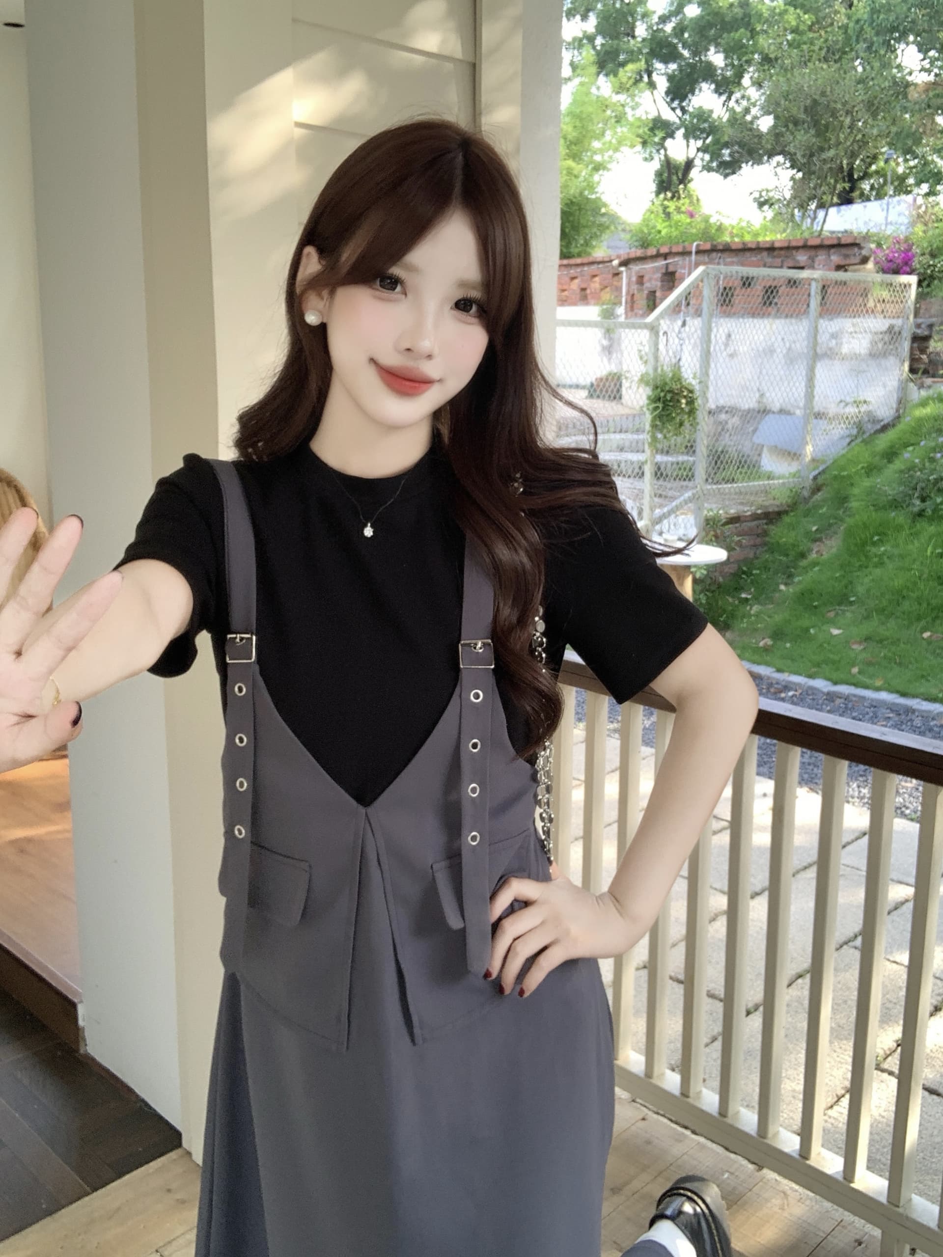 마이크로 지방 빅 사이즈 여성 의류 연령 감소 페이크 레이어드 드레스 자이언트 슬림해 보이는 표지 고기 26 여름 치마 밖으로 조각 고급 옷 상세 이미지 13