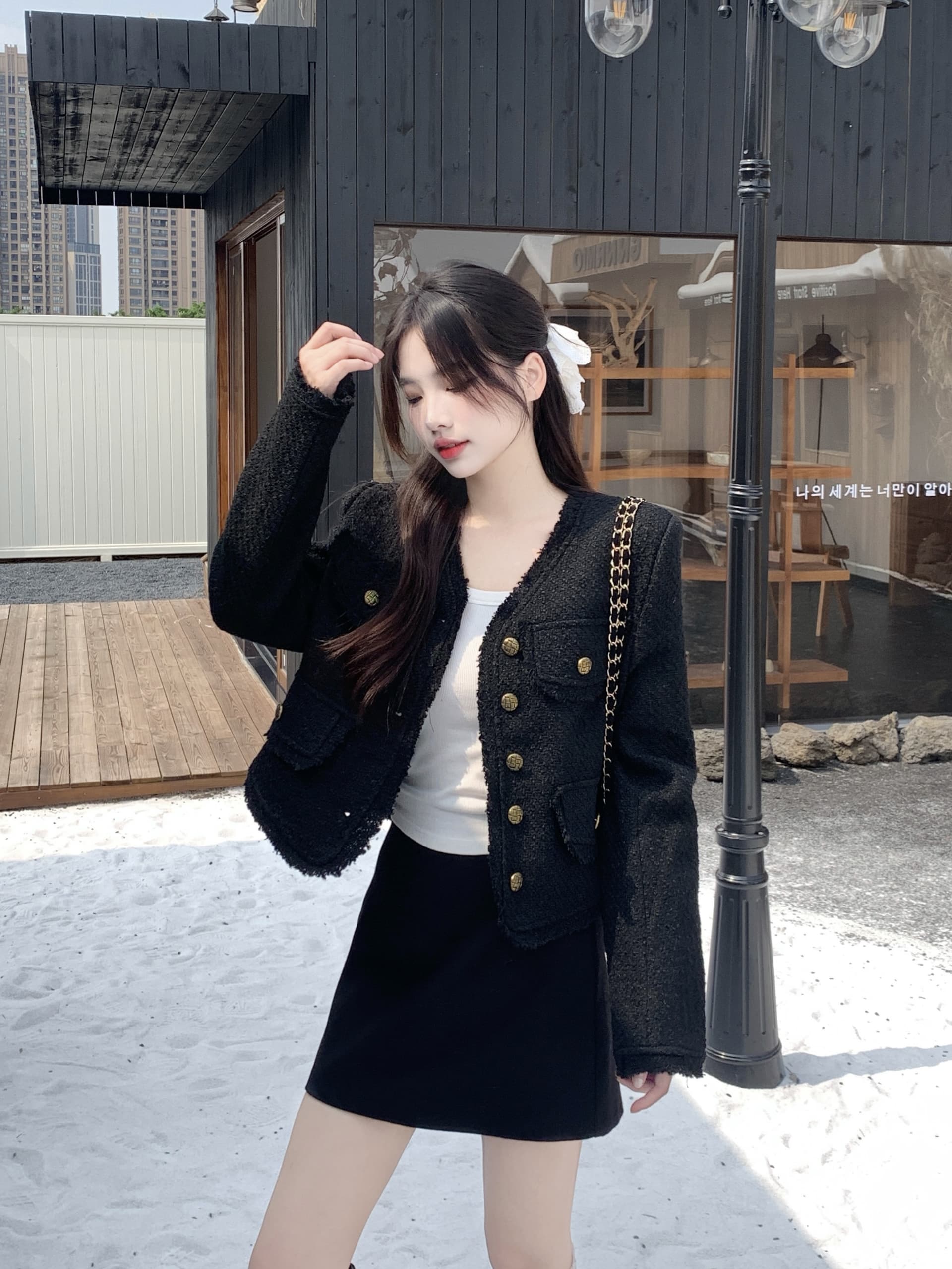 빅 사이즈 2026 년 가을 겨울 새로운 명문 여성 바람 프랑스식 작은 대중 샤오시엔 레트로 스타일 고급 센스 품격 여성 코트 상세 이미지 14